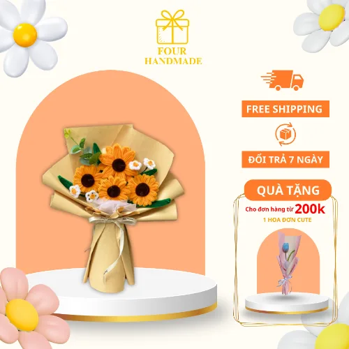 Bó Hoa Kẽm Nhung HƯớng Dương Tặng Tốt Nghiệp