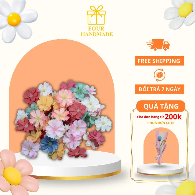 Set Bông Hoa Cúc Giả Bằng Lụa Dùng Trang Trí